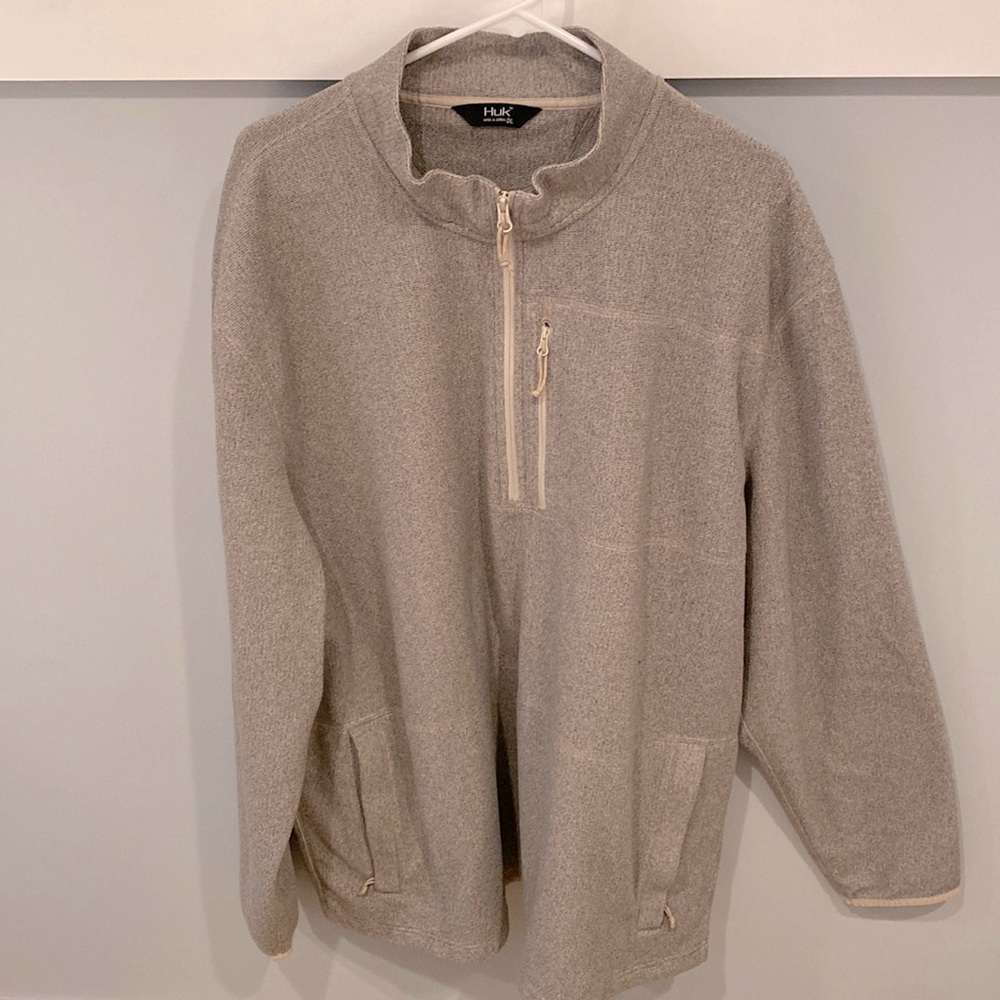 Grey Huk quarter zip